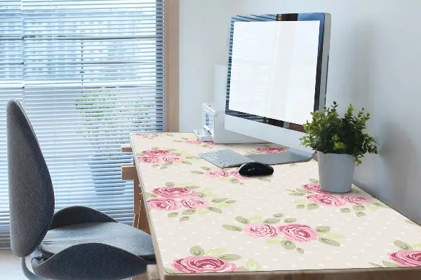 PVC Schreibtischmatte Englische Rosen