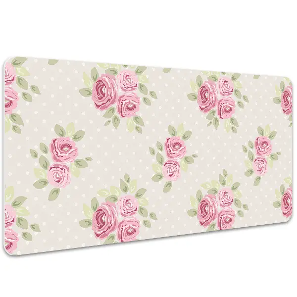 PVC Schreibtischmatte Englische Rosen