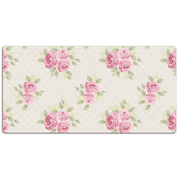 PVC Schreibtischmatte Englische Rosen