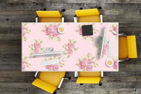 Büro-Schreibtischmatte Rosa Bouquet