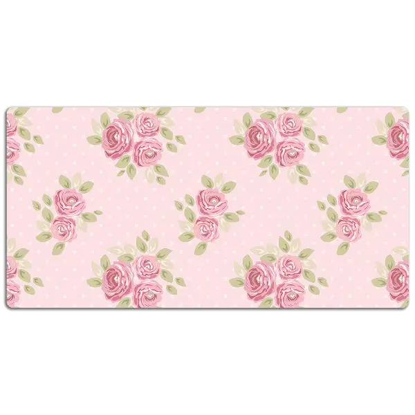 Büro-Schreibtischmatte Rosa Bouquet