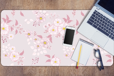 Schreibtischunterlage Kleine rosa Blumen
