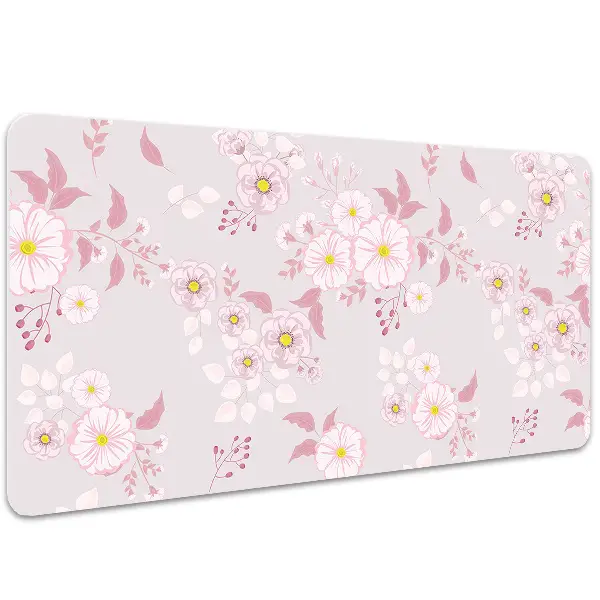 Schreibtischunterlage Kleine rosa Blumen