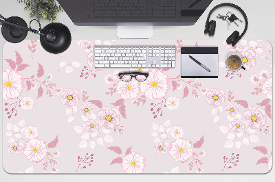 Schreibtischunterlage Kleine rosa Blumen