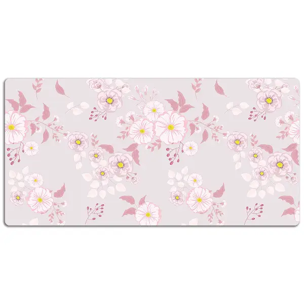 Schreibtischunterlage Kleine rosa Blumen