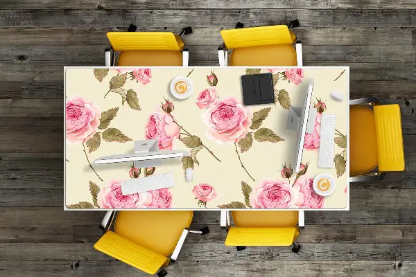 PVC Schreibtischmatte Englische Rosen