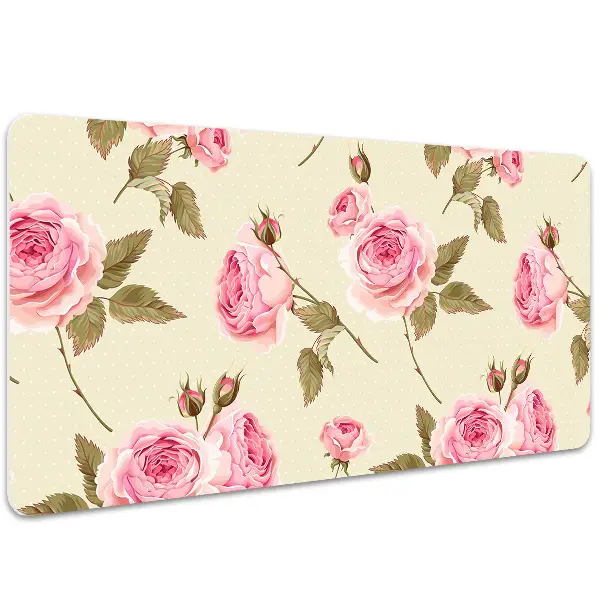 PVC Schreibtischmatte Englische Rosen