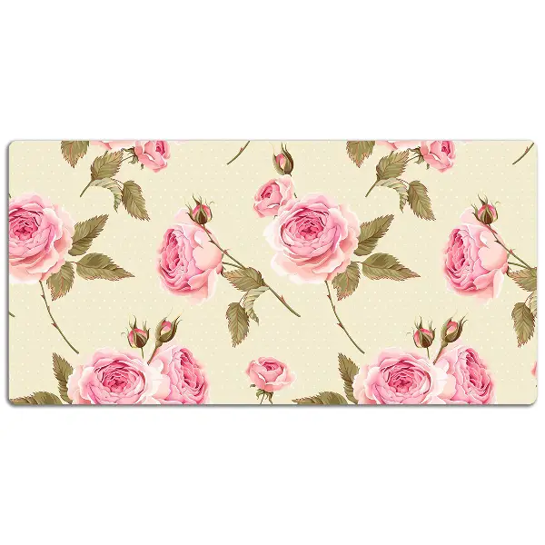 PVC Schreibtischmatte Englische Rosen