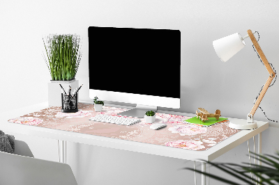Schreibtischunterlage Weiße Rosen