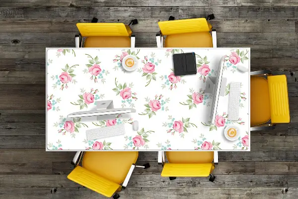 PVC Schreibtischmatte Kleine Blumen