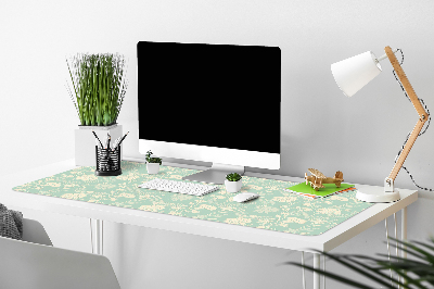 Schreibtisch Unterlegmatte weiße Blumen