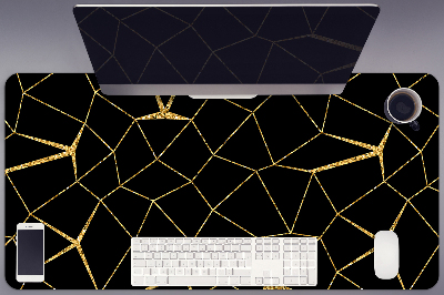 Büro-Schreibtischmatte Gold- und schwarze Mosaik