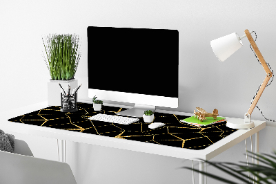Büro-Schreibtischmatte Gold- und schwarze Mosaik