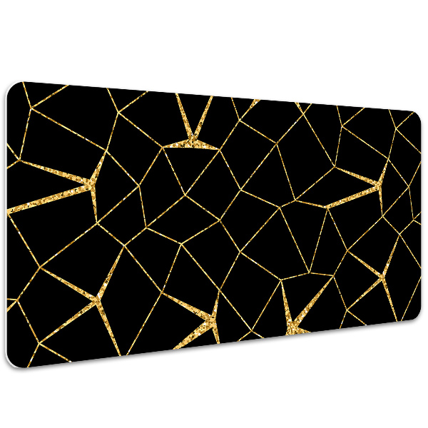 Büro-Schreibtischmatte Gold- und schwarze Mosaik