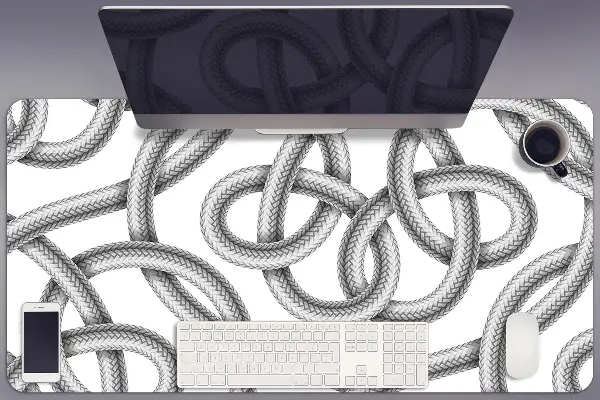 PVC Schreibtischmatte Tangled-Kabel