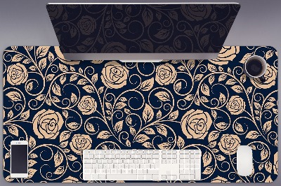 Schreibtisch Unterlegmatte Weinlese goldene Rosen