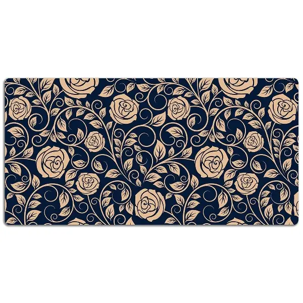 Schreibtisch Unterlegmatte Weinlese goldene Rosen