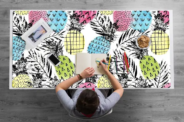 Schreibtisch Unterlegmatte Bunte Ananas