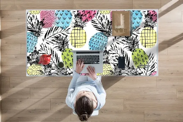 Schreibtisch Unterlegmatte Bunte Ananas