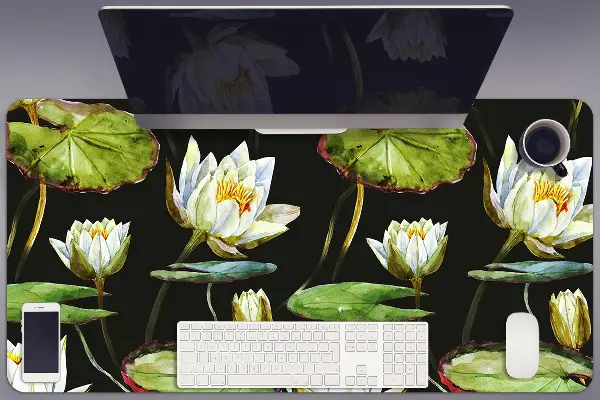 PVC Schreibtischmatte Lotus-Blumen