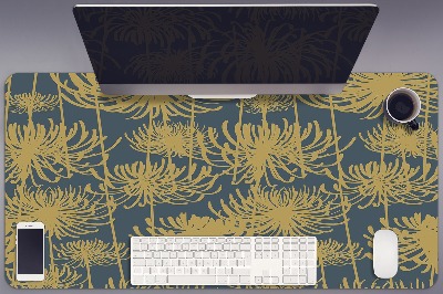 Schreibtisch Unterlegmatte Goldene Blumen