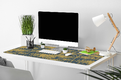 Schreibtisch Unterlegmatte Goldene Blumen