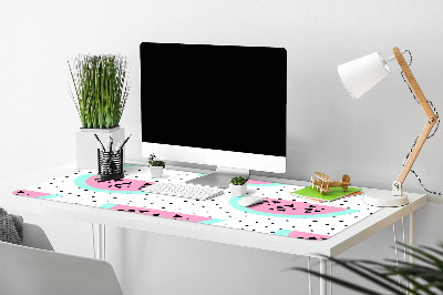 Schreibtisch Unterlegmatte Wassermelonen und Punkte