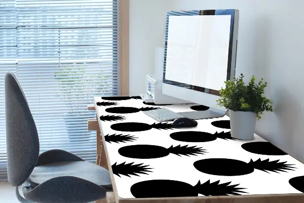 PVC Schreibtischmatte Schwarze Ananas