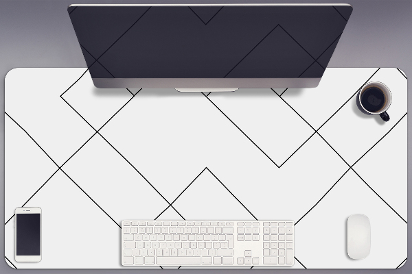 Schreibtisch Unterlegmatte Linien und Quadrate