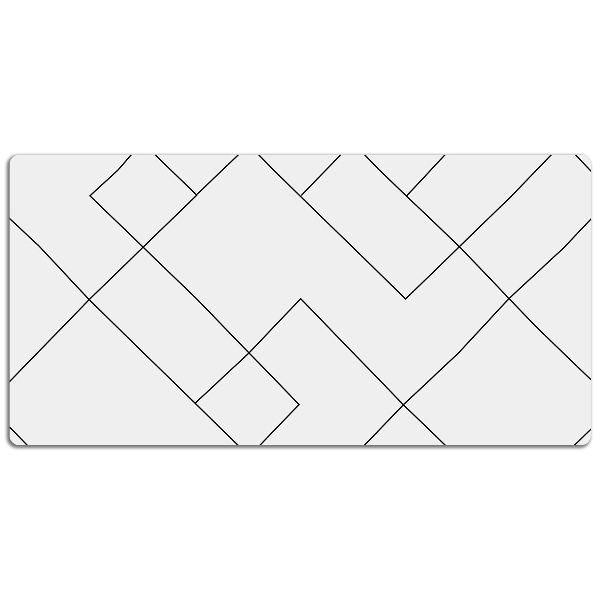 Schreibtisch Unterlegmatte Linien und Quadrate