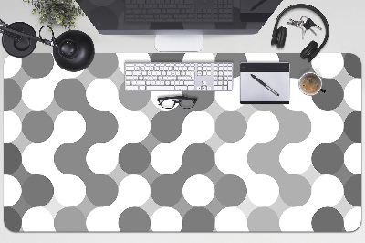Schreibtischunterlage Graue und weiße Räder