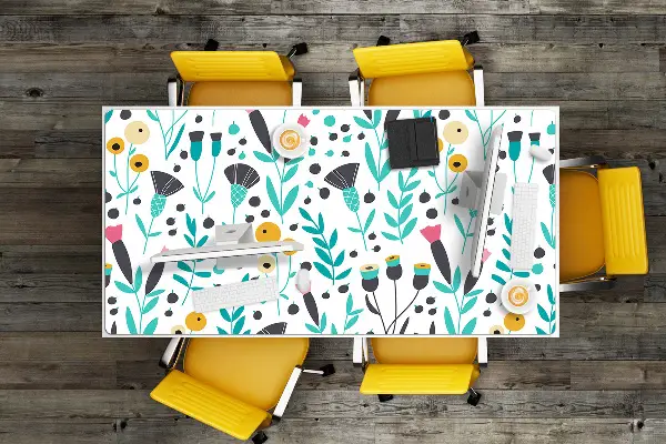 Schreibtisch Unterlegmatte Skandinavische Blumen
