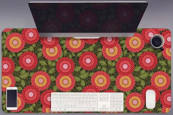 Schreibtischunterlage Geometrische Blumen