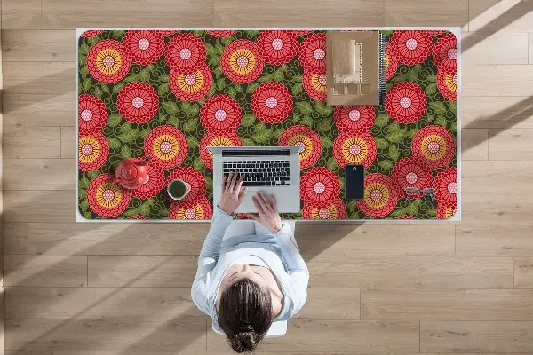 Schreibtischunterlage Geometrische Blumen