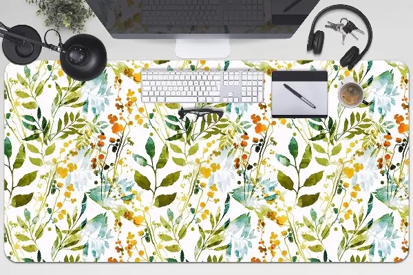 Schreibtischunterlage Boho-Blumen