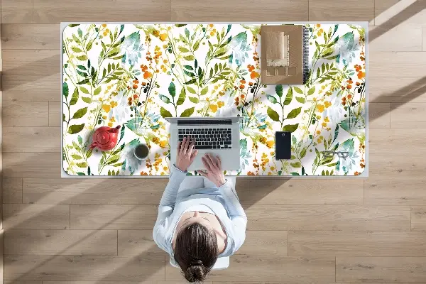 Schreibtischunterlage Boho-Blumen