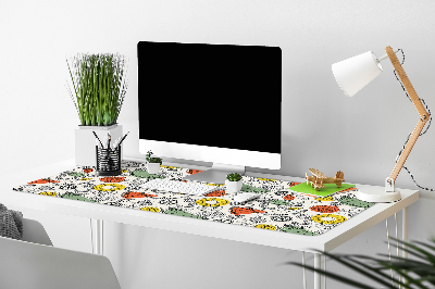 PVC Schreibtischmatte Fruchtkonturen