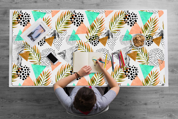 Büro-Schreibtischmatte Punkte und Blätter