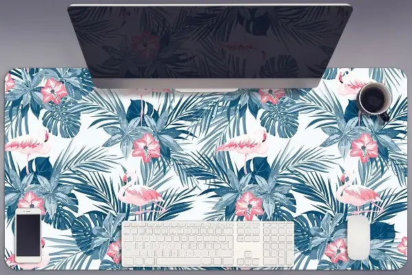 Schreibtischunterlage Flamingos und Flecken