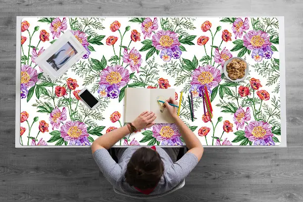 PVC Schreibtischmatte Blumenstrauß der Pfingstrose