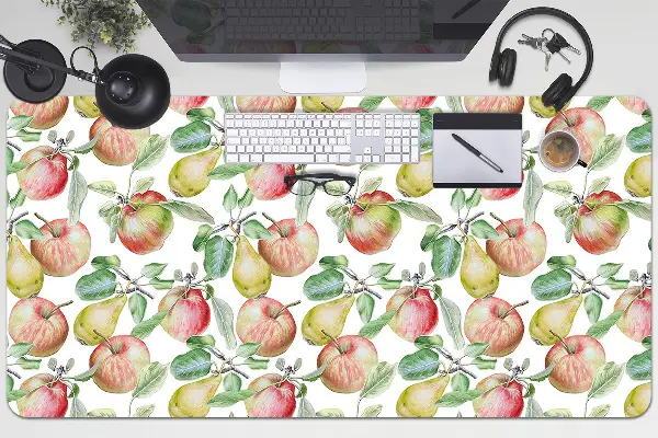 Büro-Schreibtischmatte Äpfel und Birnen.