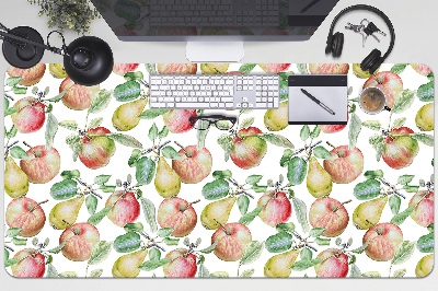 Büro-Schreibtischmatte Äpfel und Birnen.