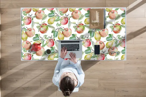 Büro-Schreibtischmatte Äpfel und Birnen.