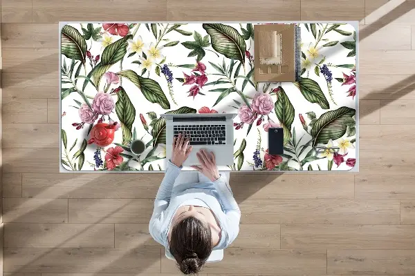 PVC Schreibtischmatte Tropische Blumen