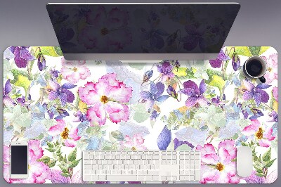 Schreibtisch Unterlegmatte Lilane Blumen