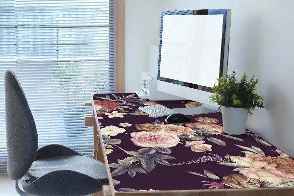 PVC Schreibtischmatte Gartenblumen
