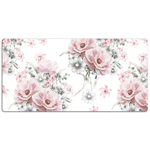 Schreibtisch Unterlegmatte Blumen