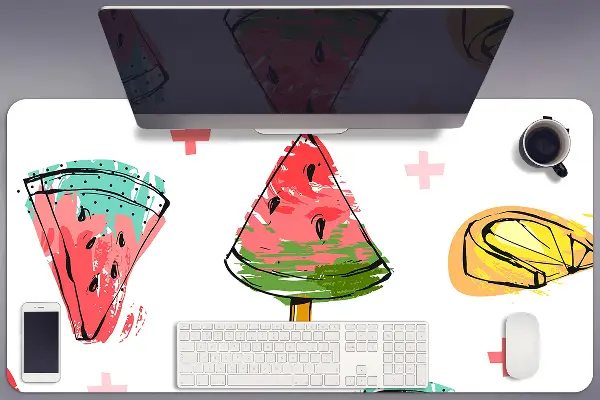 PVC Schreibtischmatte Wassermelone auf einem Stock