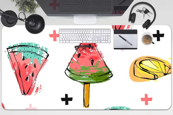 PVC Schreibtischmatte Wassermelone auf einem Stock