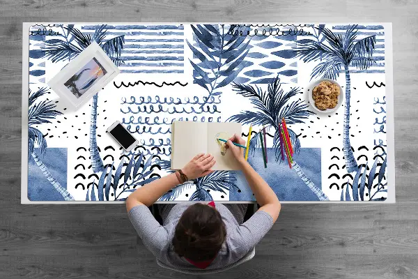 Schreibtischunterlage Blaue Palme